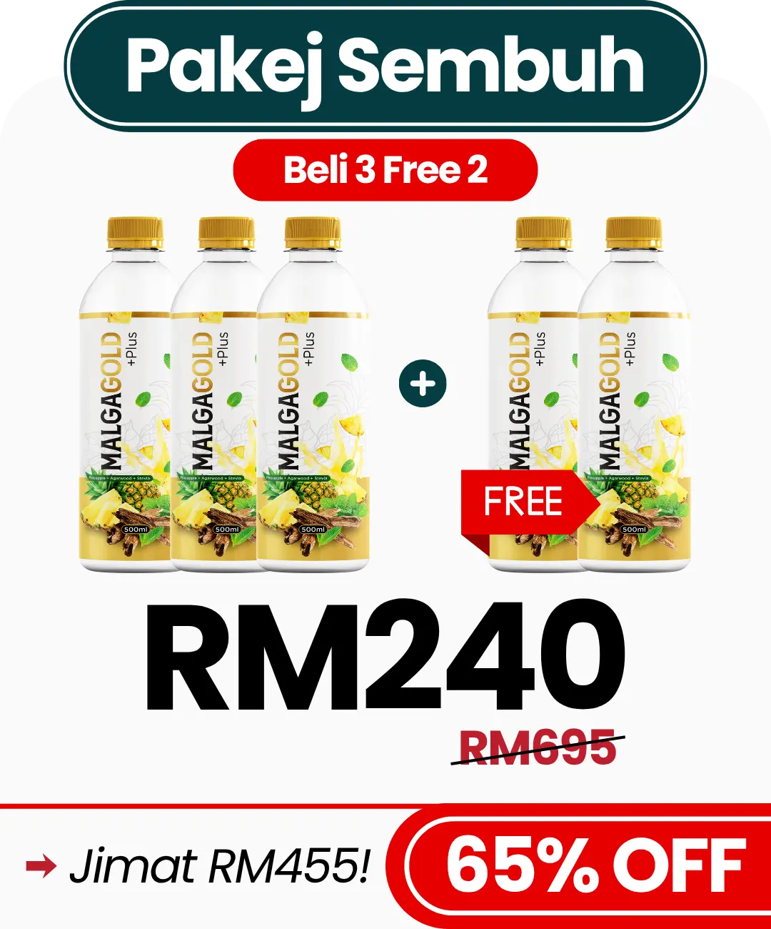PAKEJ SEMBUH | 5 BOTOL RM240