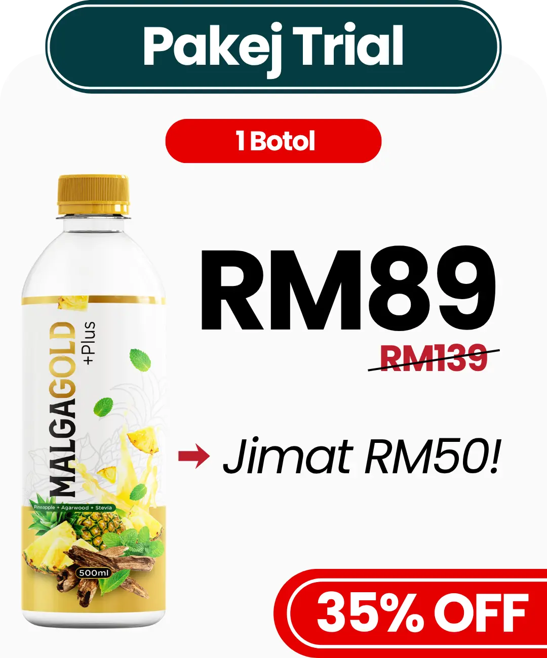 PAKEJ TRIAL | 1 BOTOL RM89